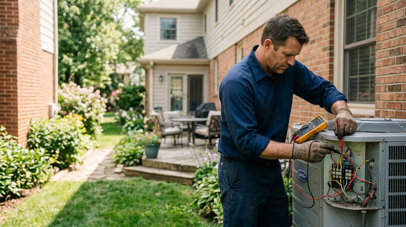 HVAC technician working near Clarissa, MN